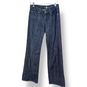 7FAM 7 For All Mankind Dojo Flare Low Rise Women's 26 Blue Denim Jeans